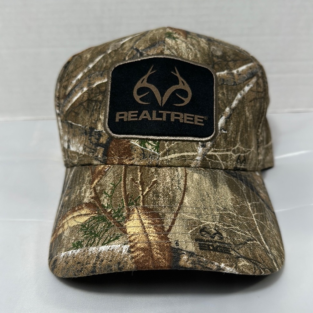 Realtree Men’s Adjustable Baseball Hat Patch Logo Square NWT
